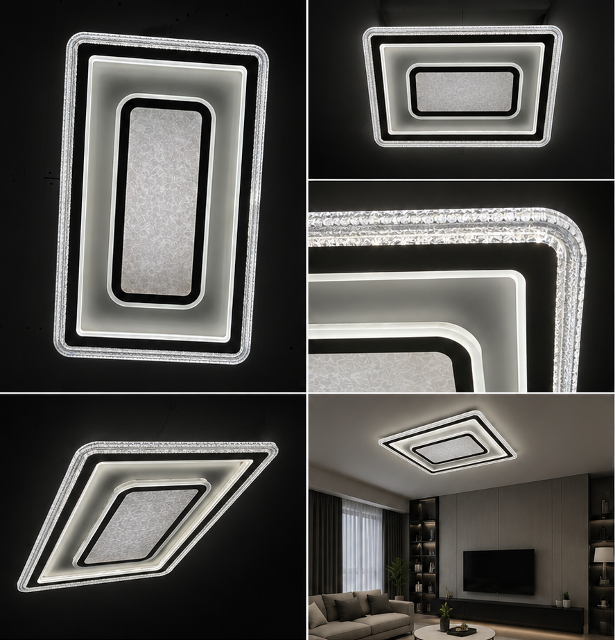 Crystal Border LED Ceiling Light