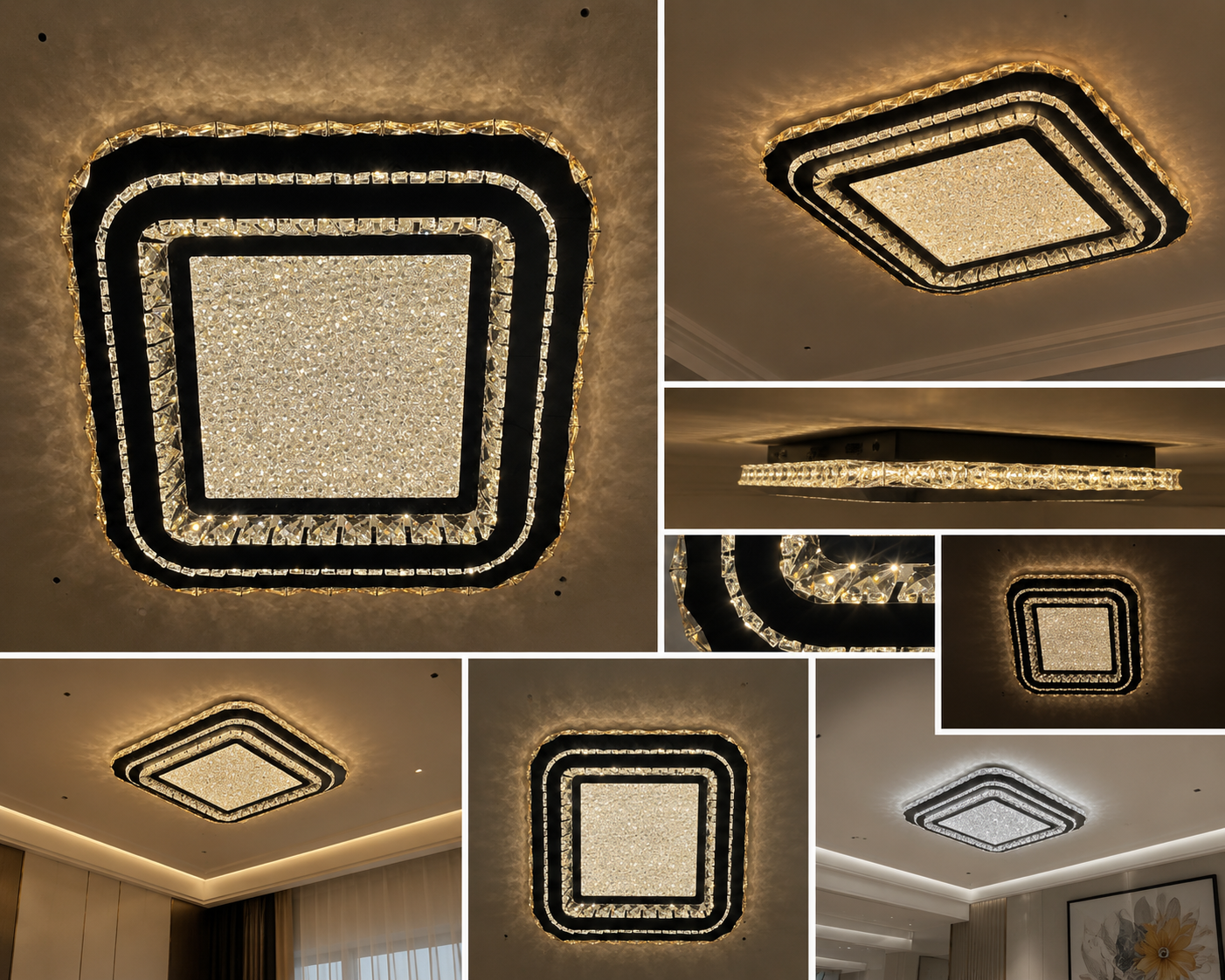 Crystal SQUARE LED Ceiling Light