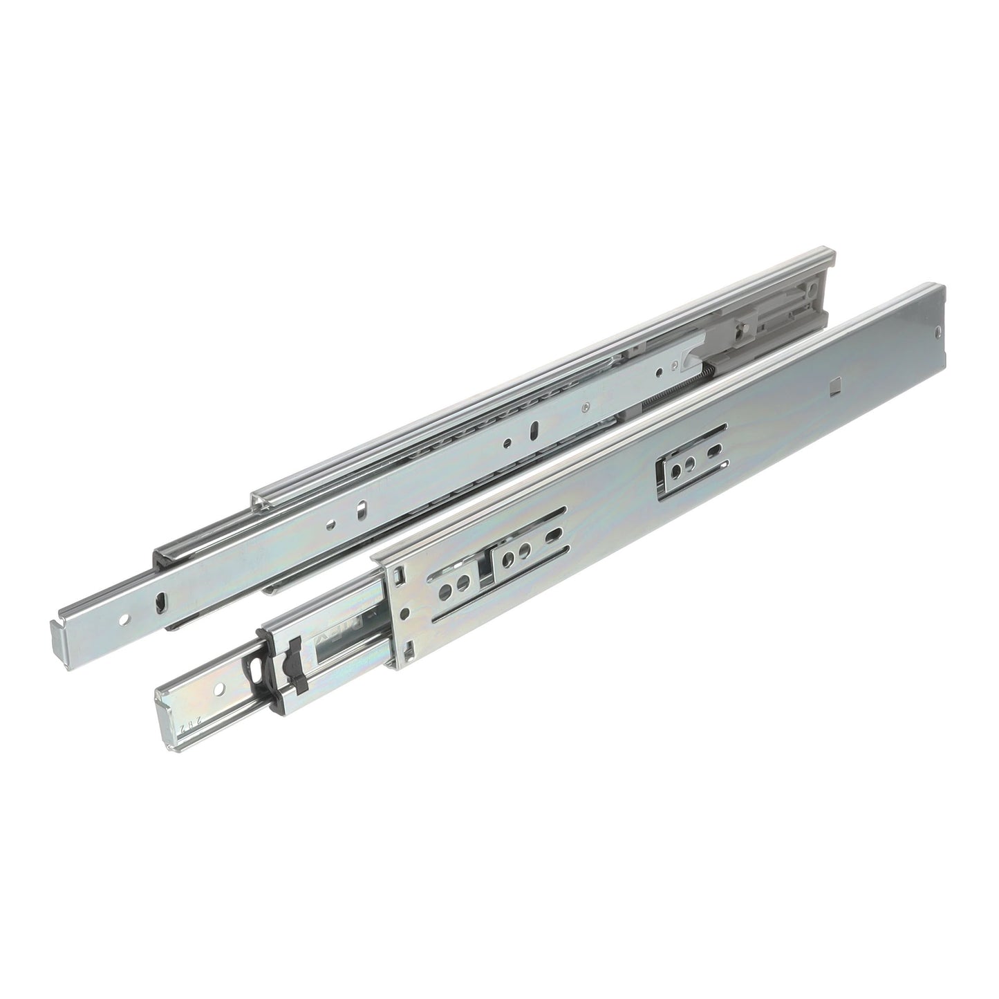 Riex NB58 Ball bearing slide, full extension, soft-close, 35 kg/30 kg, H45, 550 mm, nickel