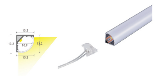 Exposed triangular lamp LED LIGHT
