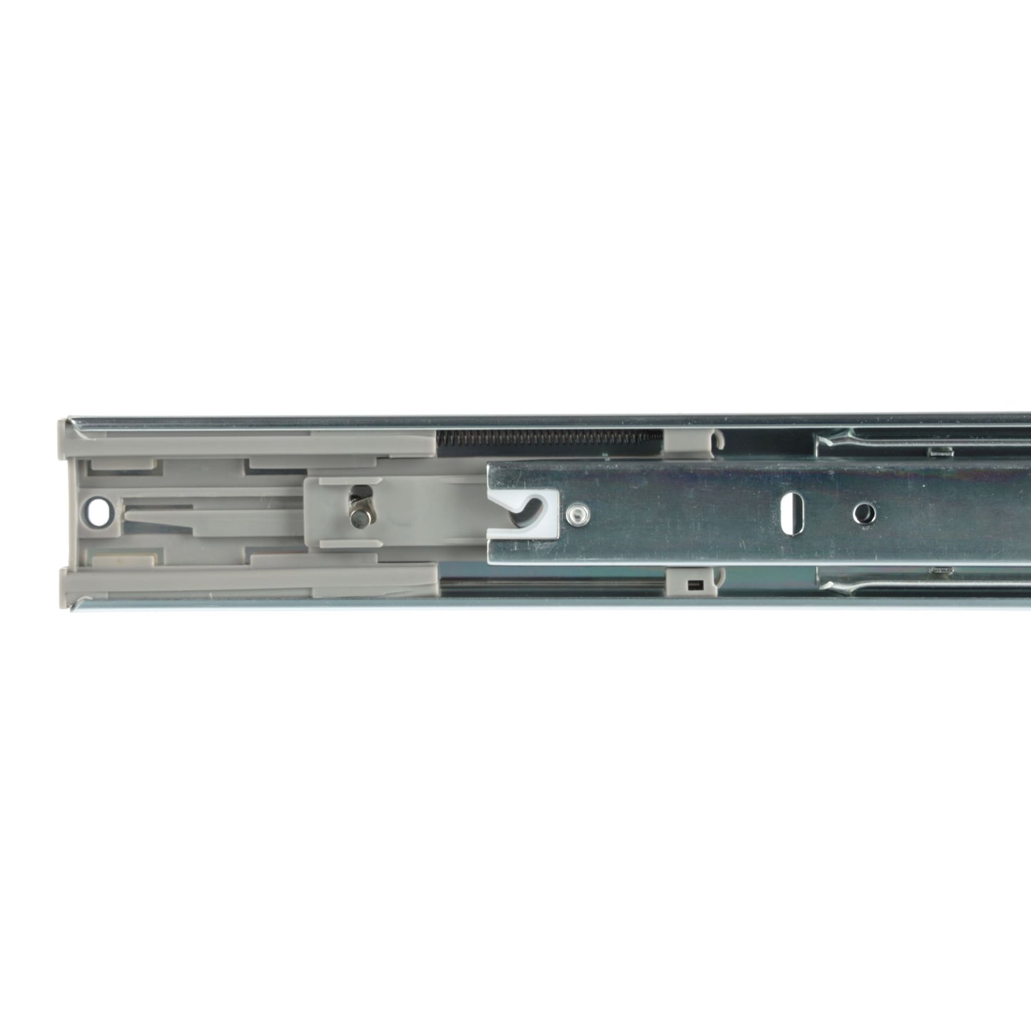 Riex NB58 Ball bearing slide, full extension, soft-close, 35 kg/35 kg, H45, 500 mm, nickel